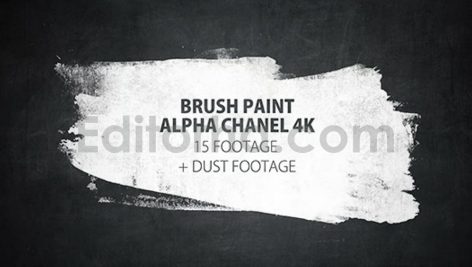 16 Paint Brush Stroke Transitions Reveal Pack Matte/ Oil Art Dust Ink Grunge Texture/ Chalk Board