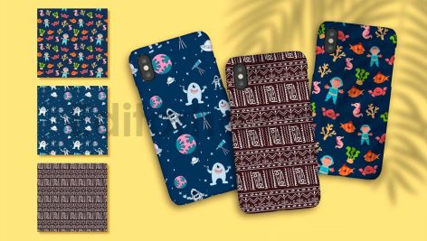 دانلود فایل لایه باز پترن تصویر اشیاء بدون درز Patterns Object Illustration