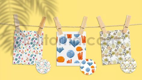 دانلود فایل لایه باز پترن تصویر اشیاء بدون درز Patterns Object Illustration