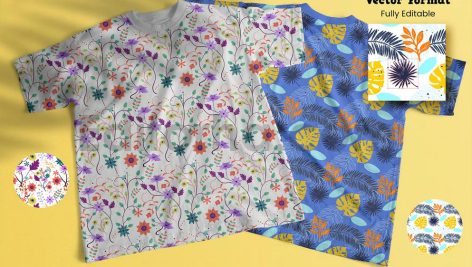 دانلود فایل لایه باز پترن تصویر اشیاء بدون درز Patterns Object Illustration