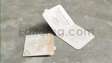دانلود فایل لایه باز کارت دعوت عروسی Wedding Invitation Mockup