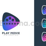 دانلود فایل لایه باز لوگو رنگارنگ فیلم