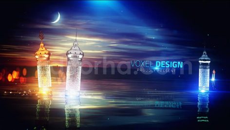 دانلود بک گراند اسلامی رمضان (نمای دریاچه)