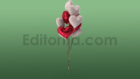 دانلود مدل آماده سه بعدی: آبجکت بادکنک با طرح قلب