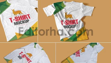 موکاپ تی‌شرت یقه گرد Round-Neck T-Shirt Mockups1