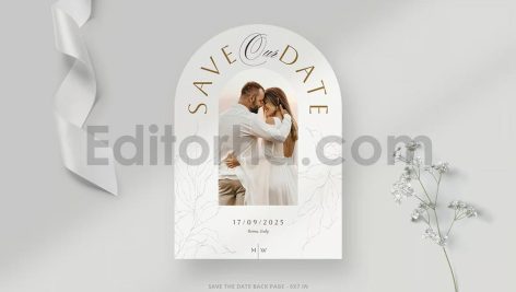 دانلود فایل لایه باز کارت دعوت عروسی Save the Date
