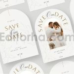 دانلود فایل لایه باز کارت دعوت عروسی Save the Date
