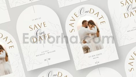 دانلود فایل لایه باز کارت دعوت عروسی Save the Date