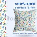 دانلود فایل لایه باز پترن گلدار بدون درز Seamless Pattern Floral