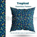 دانلود فایل لایه باز پترن گرمسیری بدون درز Seamless Pattern Tropical