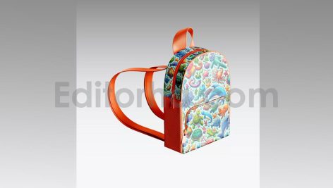دانلود موکاپ کوله پشتی بچه گانه Set Child Backpack Mockup