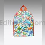 دانلود موکاپ کوله پشتی بچه گانه Set Child Backpack Mockup