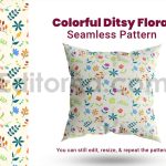 دانلود فایل لایه باز پترن طرح گلدار ریز و یکدست Seamless Pattern Ditsy Floral
