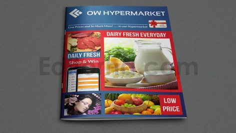 دانلود فایل لایه باز کاتالوگ طرح آماده سوپرمارکت Supermarket Catalog