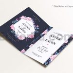 دانلود فایل لایه باز کارت دعوت عروسی گلدار Watercolor Wedding Invitation