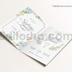 دانلود فایل لایه باز کارت دعوت عروسی آبرنگی Watercolor Wedding Invitation