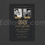 دانلود فایل لایه باز کارت دعوت سالگرد ازدواج Wedding Anniversary Invitation