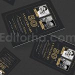 دانلود فایل لایه باز کارت دعوت سالگرد ازدواج Wedding Anniversary Invitation