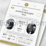 دانلود فایل لایه باز کارت دعوت سالگرد ازدواج Wedding Anniversary Invitation