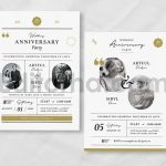 دانلود فایل لایه باز کارت دعوت سالگرد ازدواج Wedding Anniversary Invitation