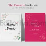 دانلود فایل لایه باز کارت دعوت عروسی ساده حاشیه دار لاکچری Wedding Invitation