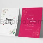 دانلود فایل لایه باز کارت دعوت عروسی ساده حاشیه دار لاکچری Wedding Invitation