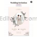 دانلود فایل لایه باز کارت دعوت عروسی سبک قدیمی Wedding Invitation