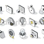 دانلود مجموعه 50 عددی آیکون ایزومتریک بازاریابی Marketing Isometric Icons