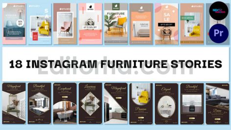 دانلود پروژه آماده پریمیر: پکیج استوری اینستاگرام مبلمان Furniture Stories