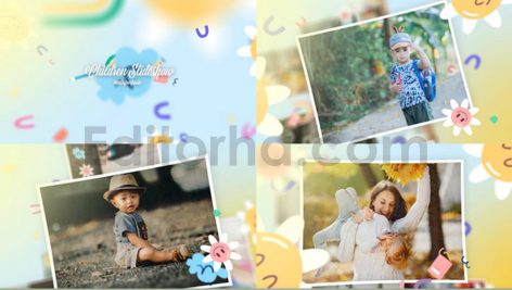 دانلود پروژه آماده افترافکت: اسلایدشو، آلبوم عکس کودکان