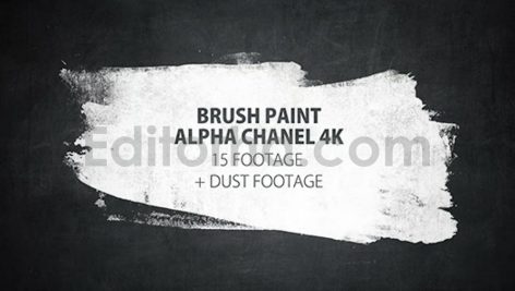 16 Paint Brush Stroke Transitions Reveal Pack Matte/ Oil Art Dust Ink Grunge Texture/ Chalk Board