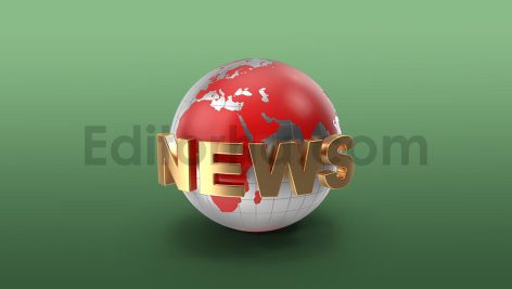 دانلود مدل آماده سه بعدی اخبار: آبجکت کره زمین خبری Globe With News Text