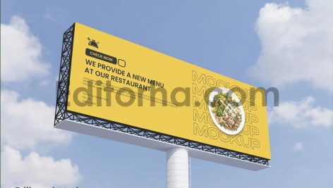 دانلود بیلبورد خیابانی - Billboard Mockup 1