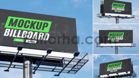 دانلود موکاپ بیلبورد خیابانیBillboard Mockup 1