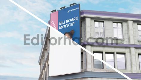 دانلود موکاپ بیلبورد ساختمانی Billboard Mockup 2