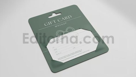 دانلود موکاپ کارت هدیه Gift Card Mockup33