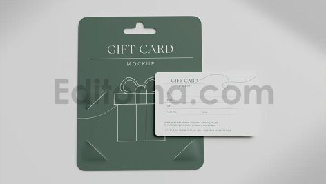 دانلود موکاپ کارت هدیه Gift Card Mockup44