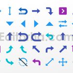 دانلود مجموعه آیکون نماد فلش Arrows