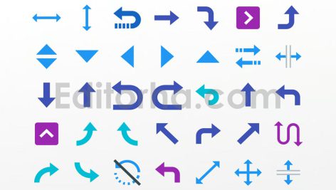 دانلود مجموعه آیکون نماد فلش Arrows