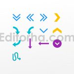 دانلود مجموعه آیکون نماد فلش