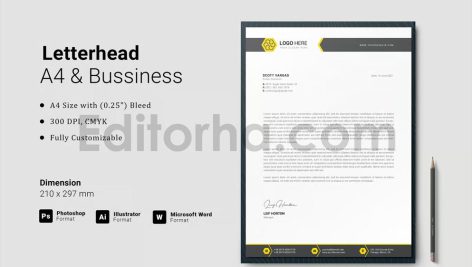 دانلود فایل لایه باز سربرگ Letterhead Template