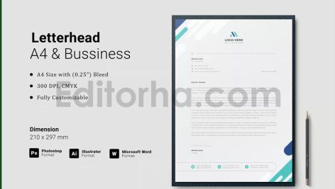 دانلود فایل لایه باز سربرگ Letterhead Template