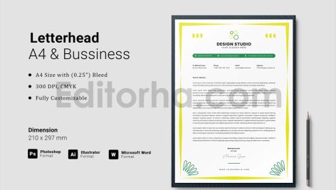 دانلود فایل لایه باز سربرگ Letterhead Template