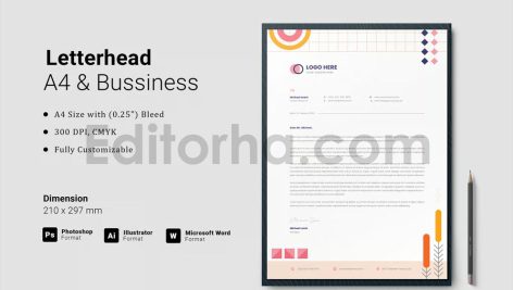 دانلود فایل لایه باز سربرگ Letterhead