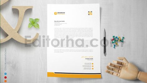دانلود فایل لایه باز سربرگ Letterhead Template