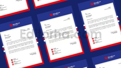 دانلود فایل لایه باز سربرگ Nava Bank - Letterhead