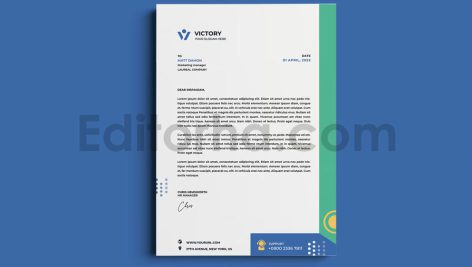 دانلود فایل لایه باز سربرگ و فاکتور شرکتی Business Letterhead & Invoice