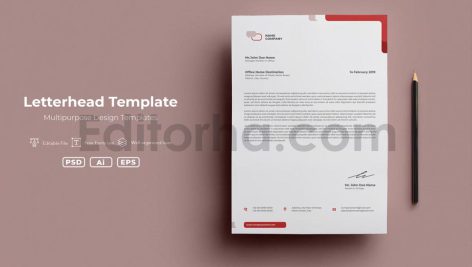 دانلود فایل لایه باز سربرگ SRTP- Letterhead Template.54