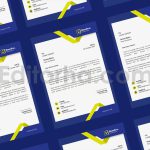 دانلود فایل لایه باز سربرگ تنیس Baseline Tennis - Letterhead