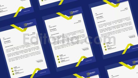 دانلود فایل لایه باز سربرگ تنیس Baseline Tennis - Letterhead